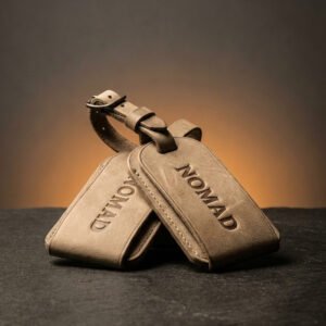 Luggagemark Leather Luggage Tag Set — Sand